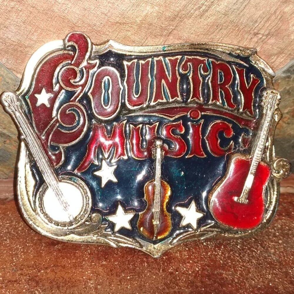 1982 Vintage 3D Country Music Collectors Buckle